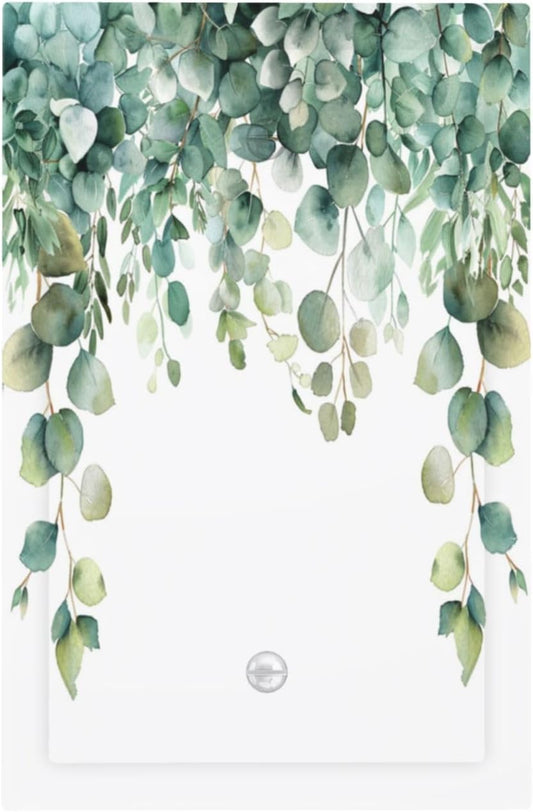Decorative Switch Covers Plate Rustic Green Eucalyptus Leaves 1 Gang No Device Single Blank Outlet Covers Wall Plate Cover Light Switch Plate Electrical Faceplate for Country Bedroom Decor