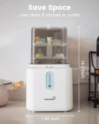 Grownsy 3-Layer Large Bottle Sterilizer and Dryer, Fast Sterilization and Drying, Universal Bottle