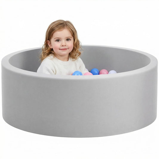 Wilwolfer Foam Ball Pit for Toddlers, Large Baby Ball Pit for Babies with Soft Memory Sponge