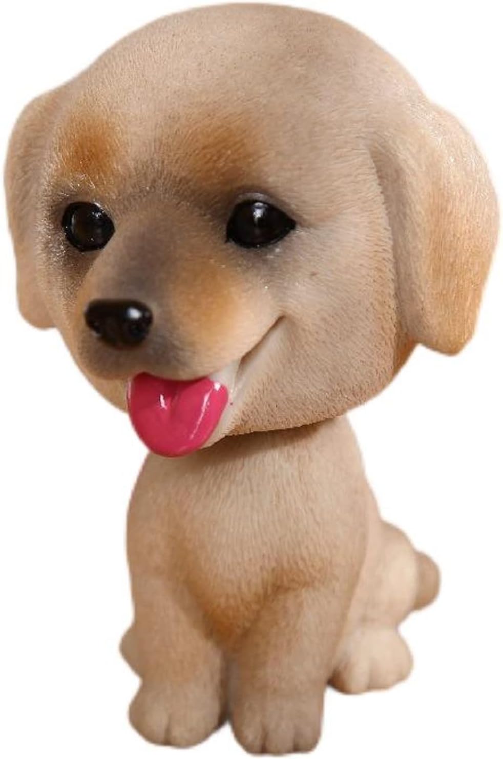 Resin Bobbing Head Dog Figurines Mini Bobblehead Puppy for Home Office Desk Car Dashboards Decor Ornaments (Labrador)