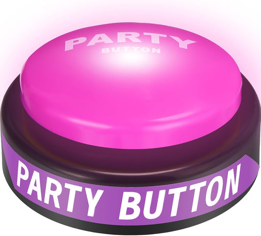 Dance Party Button with Music Sound Button Desk Toys for Office for Adults Classroom Buzzers Novelty Fun Gag Gifts Office Toys Desk Decor Gadget, 4.5 x 4.5 x 1.5 Inch (Purple)