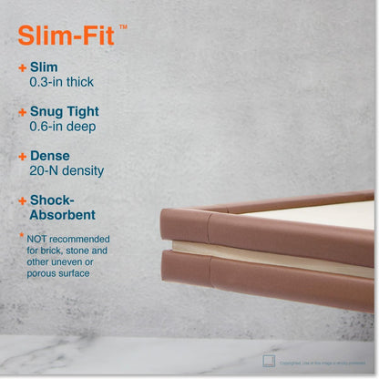 Roving Cove Slim-Fit Corner Edge Protector for Baby Proofing (Small 18ft Edge 8 Corners), Furniture Safety Bumper Guard, Soft NBR Rubber Foam, 3M Adhesive, Coffee Brown