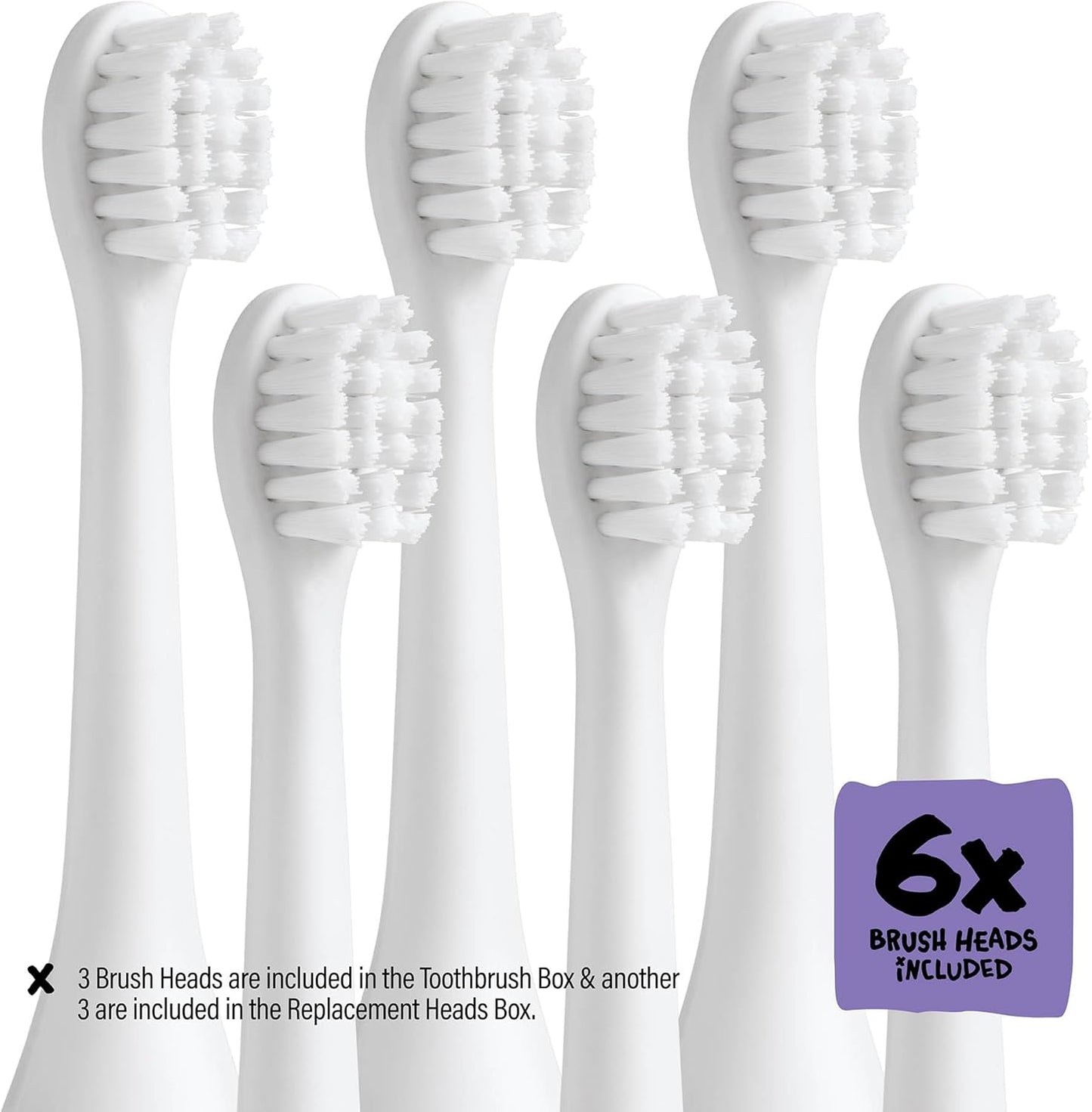 Kids Electric Toothbrush - Rechargeable Vibrating Toothbrush with Timer Includes 6 Replacement