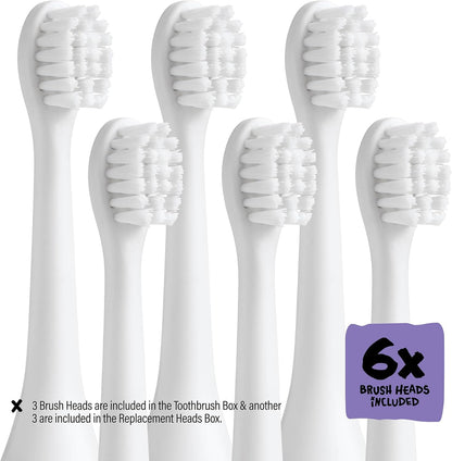 Kids Electric Toothbrush - Rechargeable Vibrating Toothbrush with Timer Includes 6 Replacement