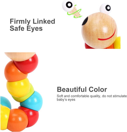 Baby Toys 6 to 12 Months, 12-18 Months, 3-6 Months Developmental, Tummy Time Toys Crawling Toys - Infant Toys - Caterpillar Twisting Baby Boy and Baby Girl Toys (2 Pack) (Rainbow)