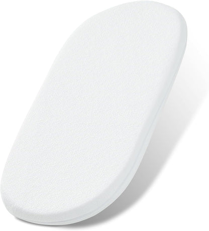 NeoBorn Baby Bassinet Mattress Pad, 30" x 15" Dual Sided Comfort Gel Memory Foam Mattress with Removable Breathable Soft Tencel Cover Fit for Dream On Me Lacy/Snoo/Moses Basket Baby Bassinet