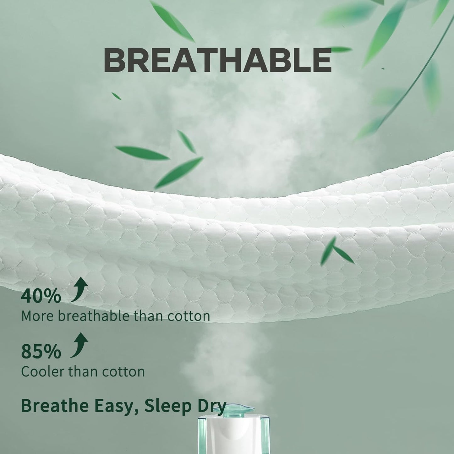 OhGeni 100% Waterproof Mattress Protector, Twin XL Size Mattress Pad, Fits 6"-20" Mattresses with