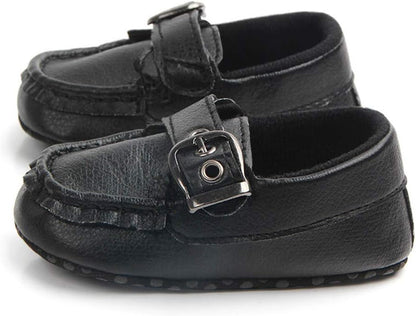 LONSOEN Baby Girls Boys Loafers Prewalker Dress Crib Shoes