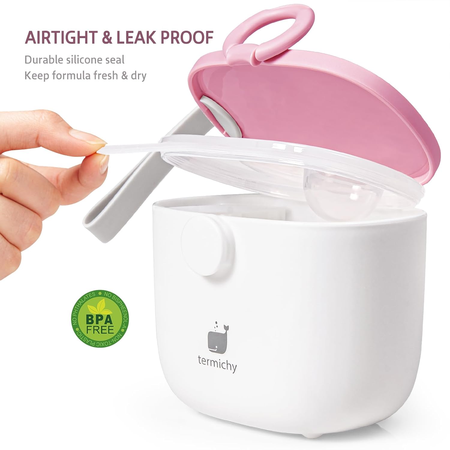 Termichy Baby Formula Dispenser, Portable Milk Powder Dispenser Container with Carry Handle and