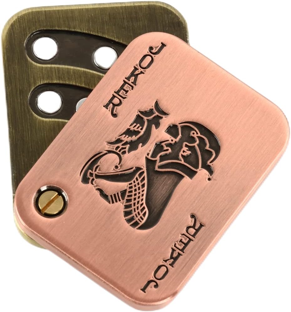 EDC Metal Fidget Slider Toys- Stress Relief EDC Fidget Slider Casual Metal Adult's Hand Toys Office Desk Toys Gifts Stress Toys for Adults(Poker-Joker)