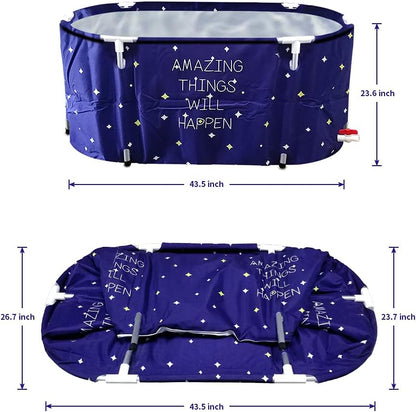 BESTHLS Portable Bathtub for Adult, Foldable Bathtub Portable Soaking Bath Tub,Eco-Friendly Bathing