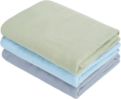 Muslin Swaddle Blankets, Nursery Receiving Blanket for Newborn, Baby Swaddle Wrap Soft Silky &