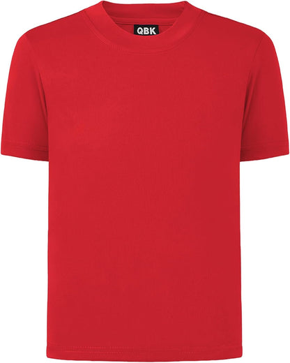 QBK 2T to Youth Neon Shirt Kids UPF 50+ Dry Fit Athletic Short Sleeve Rash Guard T Shirts for Boys Girls Sports Undershirt