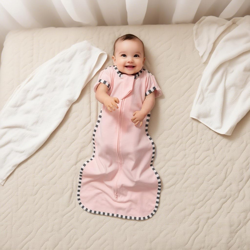 Baby Swaddle Blanket for Newborns and Infants,2-Piece Set Infant Pajamas,Bidirectional Zipper,Easy