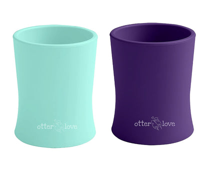 otterlove Silicone Baby & Toddler Training Cup - Pediatric OT Approved - 100% Platinum Pure LFGB Silicone - Unbreakable - Plastic Free - Tiny Cup Perfect for Baby Led Weaning