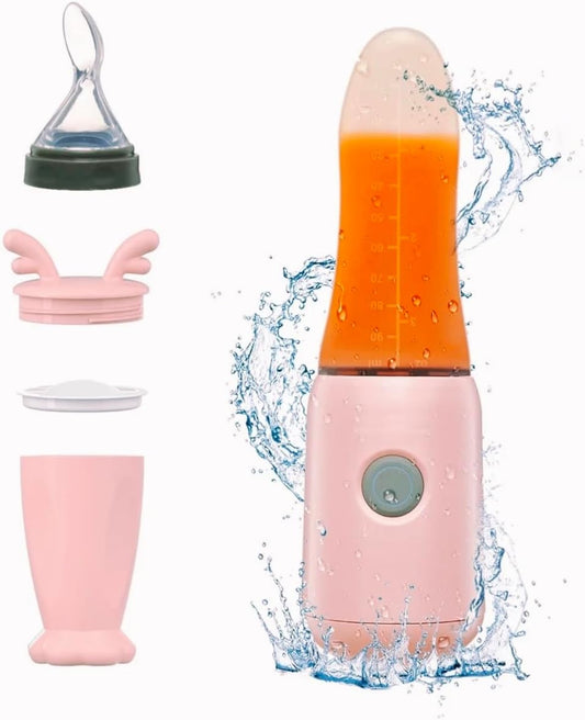 Socila Portable Baby Food Maker with Silicone Squeeze Spoon, Baby Food Processor, Blender for First