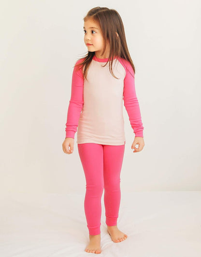 VAENAIT 6M-12Y Toddler Toddler Kids Toddler Girls Boys Soft Comfy Modal Tencel Solid Raglan Sleepwear Pajamas Pjs 2pcs Set