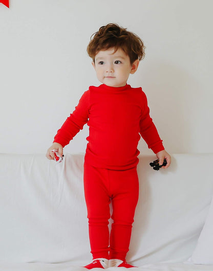 VAENAIT 6M-12Y Toddler Kids Girls Boys Soft Comfy Modal Tencel Solid Raglan Sleepwear Pajamas Pjs 2pcs/4pcs Set