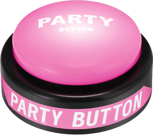 Dance Party Button with Music Sound Button Desk Toys for Office for Adults Classroom Buzzers Novelty Fun Gag Gifts Office Toys Desk Decor Gadget, 4.5 x 4.5 x 1.5 Inch (Pink)