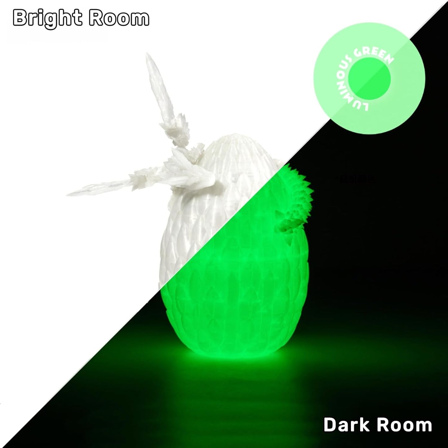 3D Printed Dragon Egg with Dragon Inside, Articulated Flying Dragon with Dragon Egg, Multi Color Winged Dragon, Crystal Dragon Fidget Toy, Home Office Décor, Easter Egg, Gift