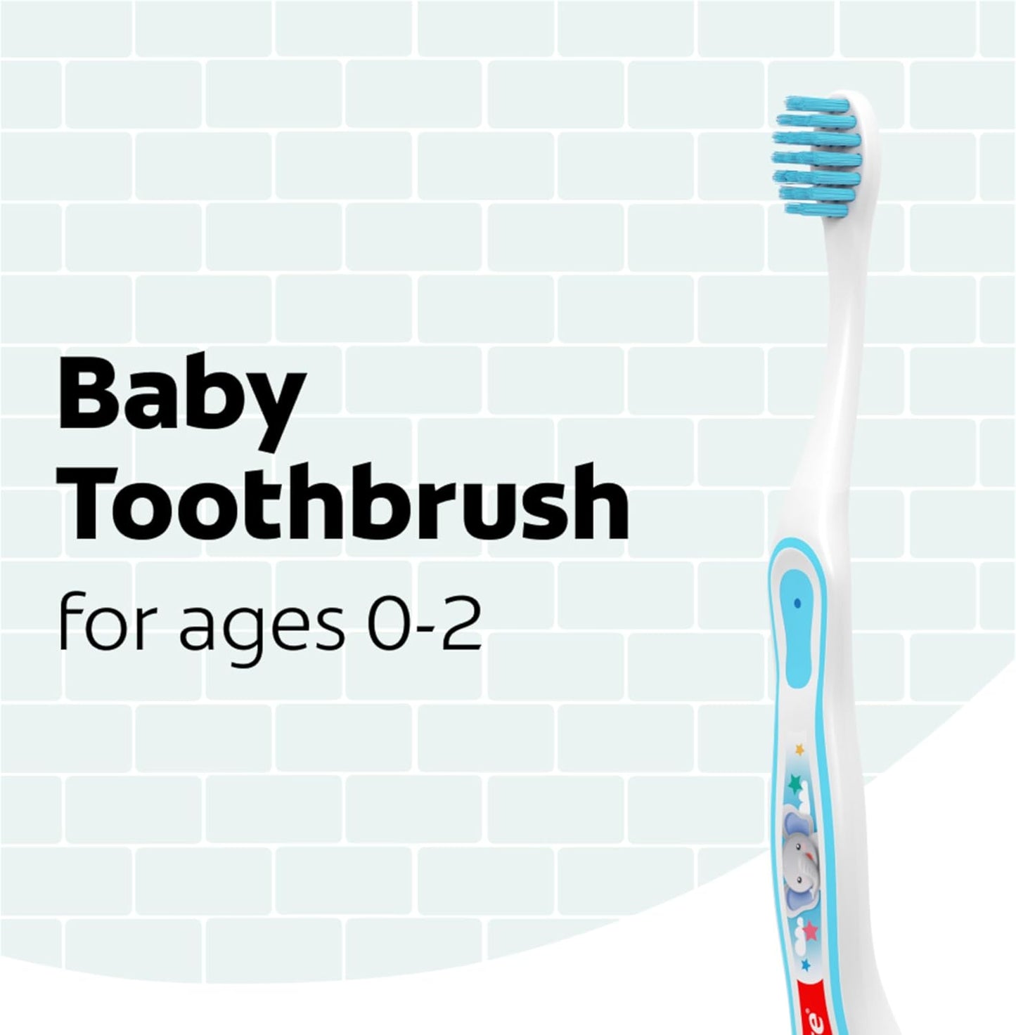 Colgate My First Baby and Toddler Toothbrush, Extra Soft Infant Training Toothbrush, Ages 0-2, 6