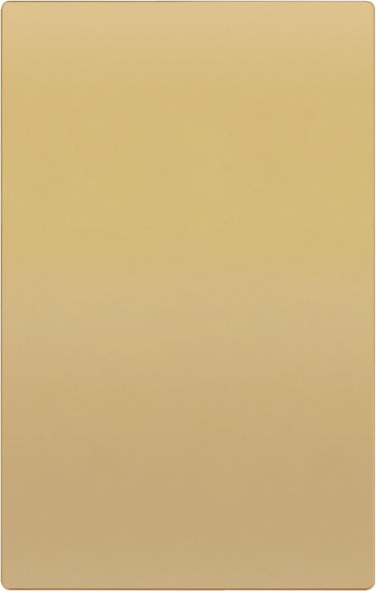 TG Mid-Size Screwless Blank Wall Plate, Child Safe Blank Device Outlet Cover, Medium Size 1-Gang 4.88" H x 3.11" L, Polycarbonate Thermoplastic, UL Listed, SP-MB1-GD, Gold (1 Pack)