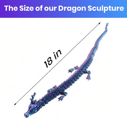 3D Printed Dragon,Chinese Dragon,Dragon Statue,Fidget Toys,18 in,Fidget Toys for Autism/ADHD,3D Printed Present Toy, Executive Desk Toys,Home Office Decor