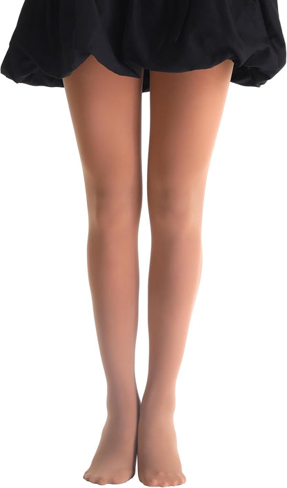 EVERSWE 3 Pairs Pack Girls Microfiber Tights Multiple Colors