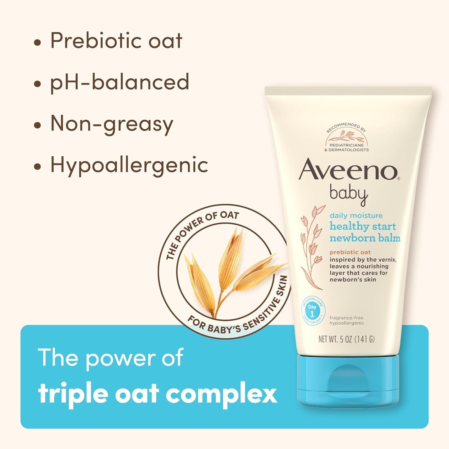 Bundle of Aveeno Baby Healthy Start Newborn Wash, Hypoallergenic Baby Body Wash with Prebiotic Oat