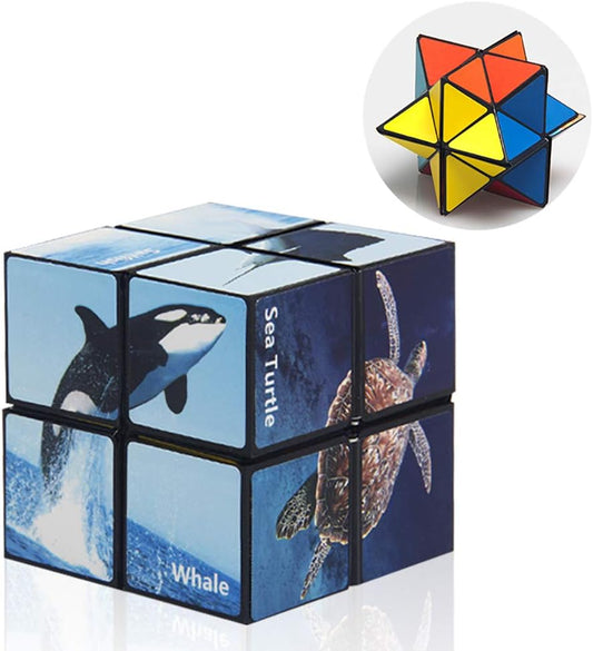 Star Cube Magic Cube Set, 2 in 1 Yoshimoto Cube for Kids and Adults, Toys for Boys and Girls Ages