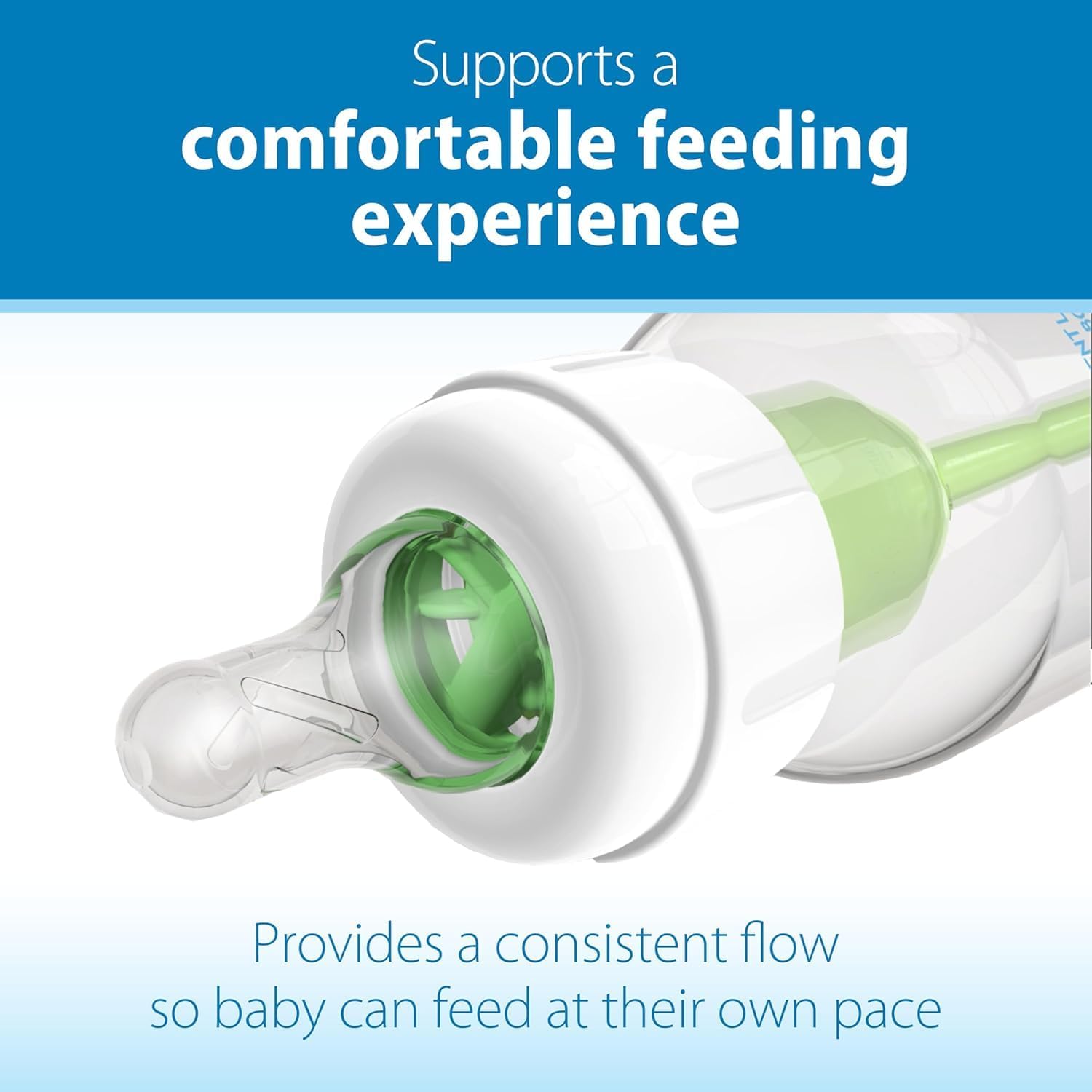 Dr. Brown’s Natural Flow Level 2 Narrow Baby Bottle Silicone Nipple, Medium Flow, 3m+, 100%