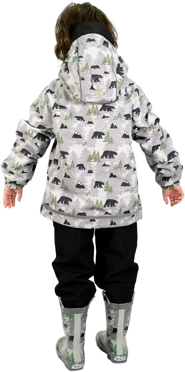 JAN & JUL Waterproof Fleece Lined Rain Jacket, Raincoat for Kids
