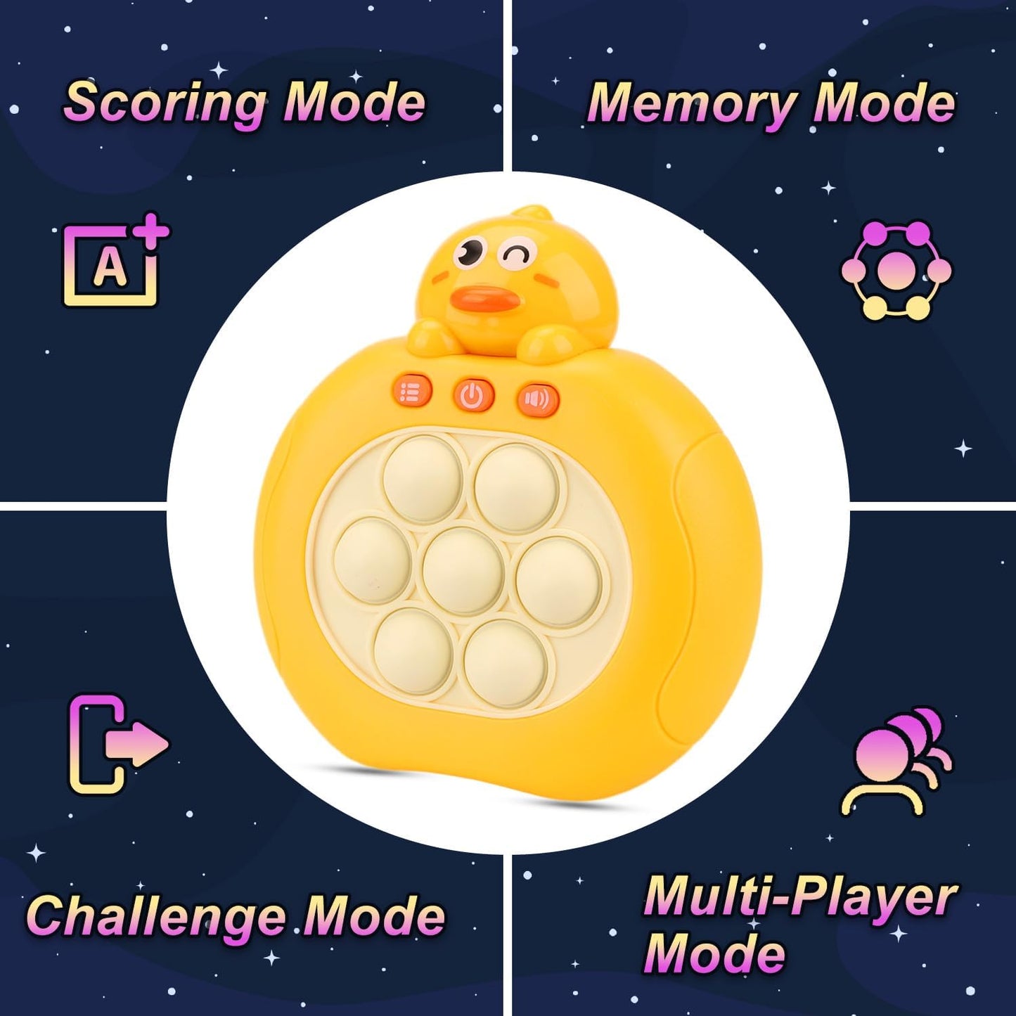 Quick Push Console with Instant Sound Feedback | Handheld Fast Speed Pushing Game | Pop The Target Interactive Educational Sensory Fidget Toy for Kids Adults | Fun Toy for Children 3-12