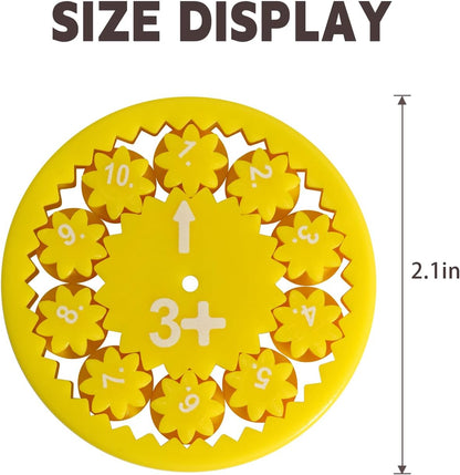 Math Fidget Spinners,Educational Math Fact Fidget Spinners - Learn Division & Multiplication - Perfect for Stimmers & Fidgeters (Add Or Subtract 9pcs)