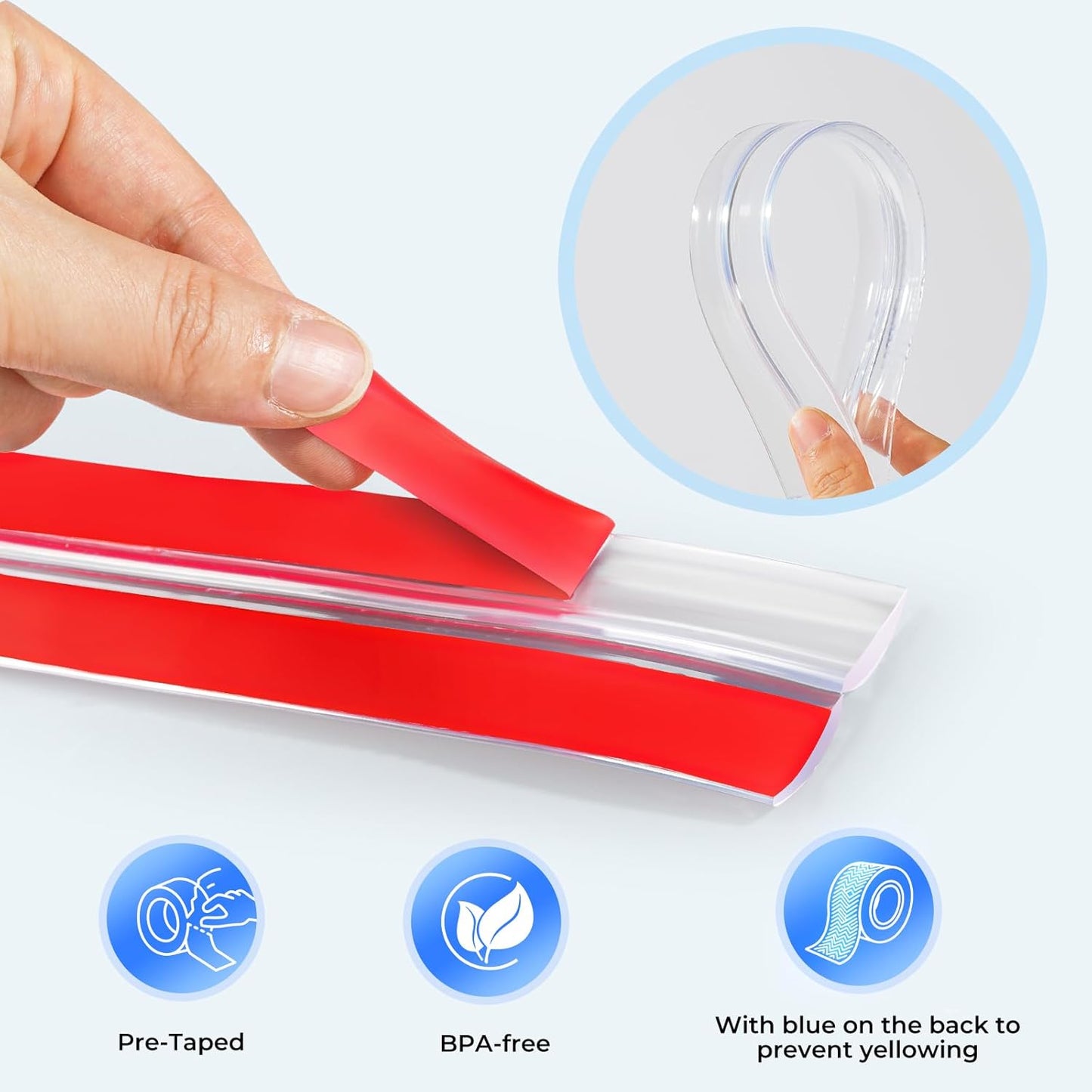 Edge Corner Protector Baby Proofing, Clear Soft Corner Protectors Baby Proof, Furniture Corner Guard & Edge Safety, Edge Protector for Table and Fireplace(9.8ft L*0.78inch W*0.09inch H)