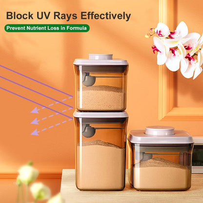 Formula Container, 1700Ml/730g Airtight Formula Dispenser, One Button Handy Pop Up Food Containers