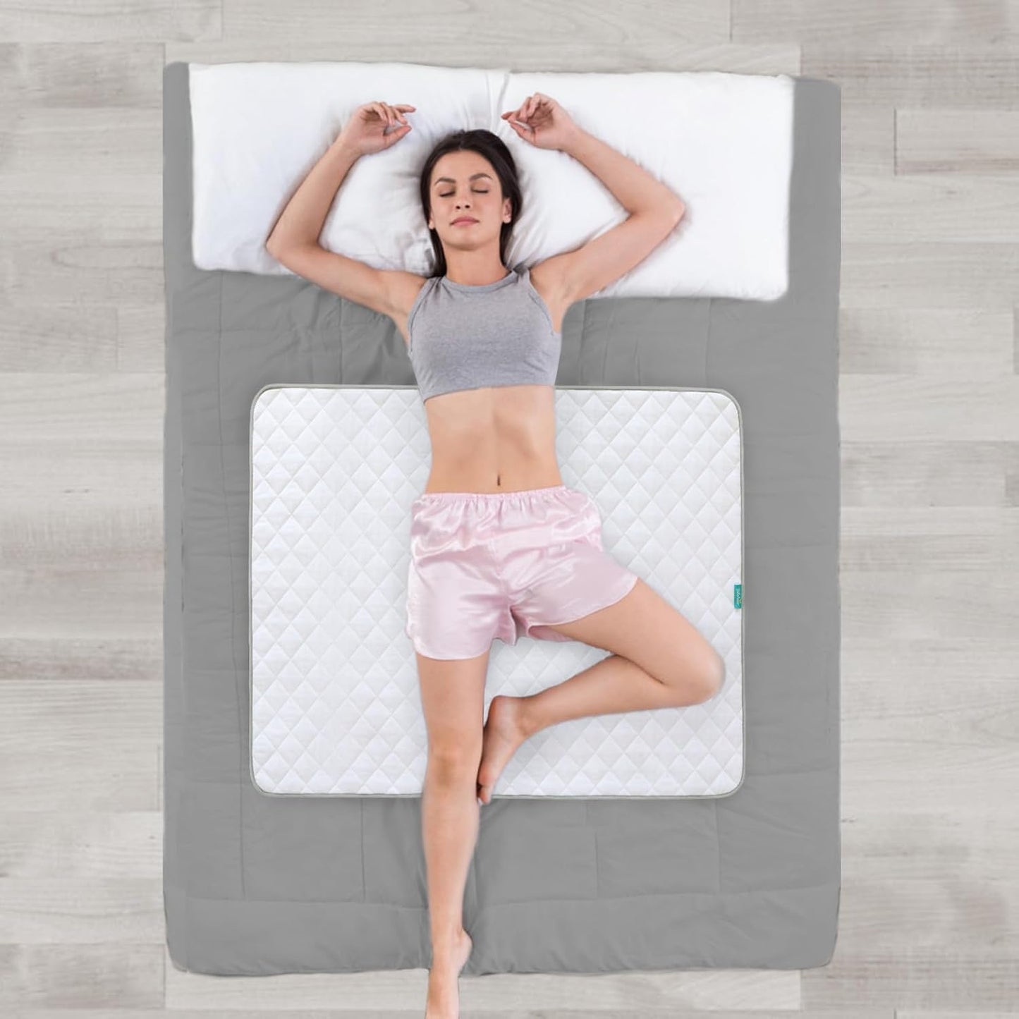 Waterproof Crib Mattress Protector 34" x 36", Non-Slip & Sturdy Mattress Pad Mat, 4 Layers