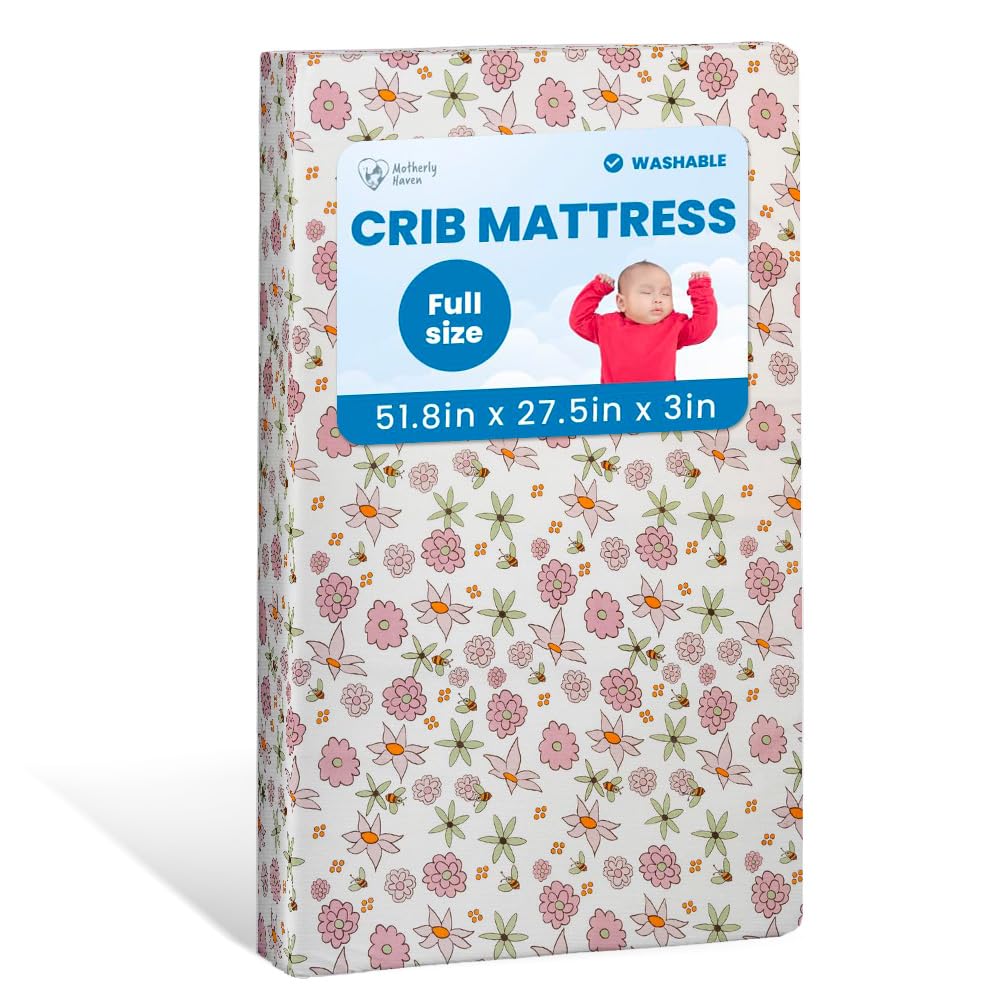 Breathable Crib Mattress, Washable High Rebound Foam for Baby Cribs, Fits Standard Toddler Beds