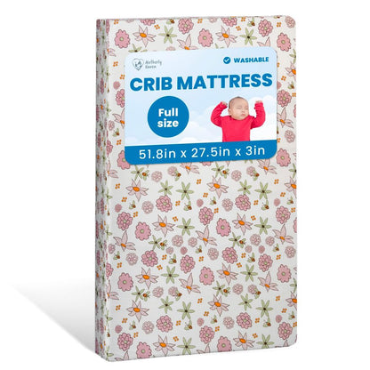 Breathable Crib Mattress, Washable High Rebound Foam for Baby Cribs, Fits Standard Toddler Beds