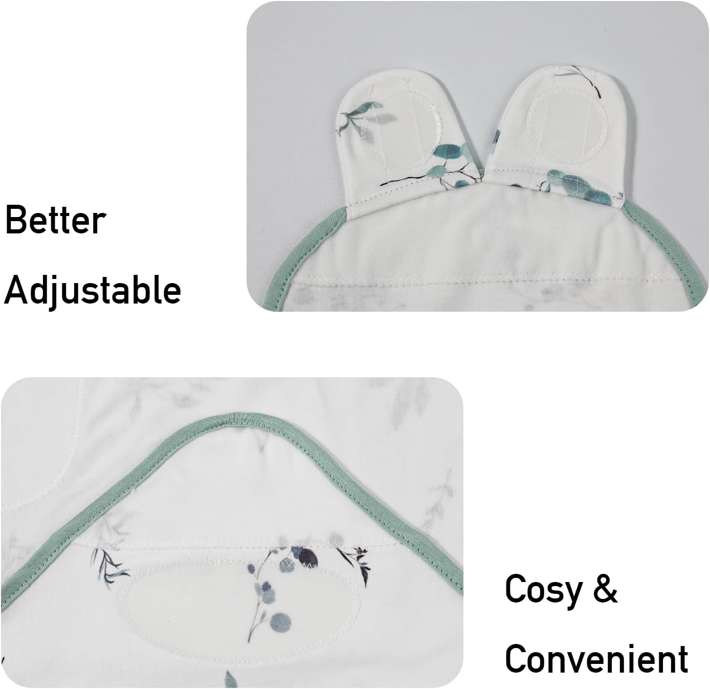 Baby Swaddle Sacks, 3-Pack Newborn Organic Cotton Swaddle Wrap, Adjustable Swaddling Blankets