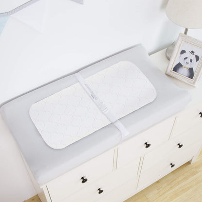 TILLYOU Changing Pad Cover Set in Soft Jersey Material Diaper Changing Table Sheets - Fits 32"/34''x16 Contoured Pad for Babies,Peachy Pink & Lt Gray
