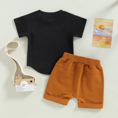 Mubineo Infant Toddler Baby Boy Summer T Shirt Shorts Outfits Short Sleeve Tee Tops Clothes Set