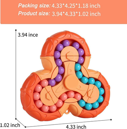 YUDANSI Magic Bean Puzzle Toy, Rotating Magic Bean Fidget Toys 2-in-1, Magic Ball Brain Teaser STEM Game, Gift for Kids Boys Girls Age 3+, 5-7, 8-12, Teen, Adult for Holiday Birthday Graduation Gifts