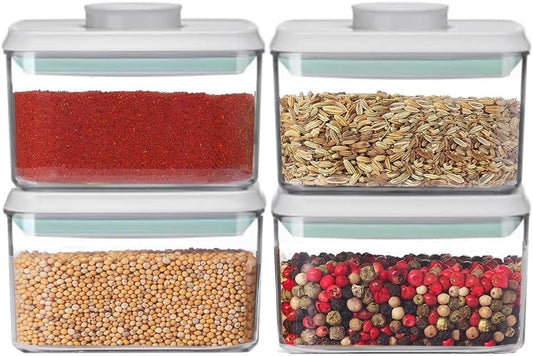 Pop Containers with Lids - Stackable Airtight Food Storage Kitchen Pantry Storage Containers for