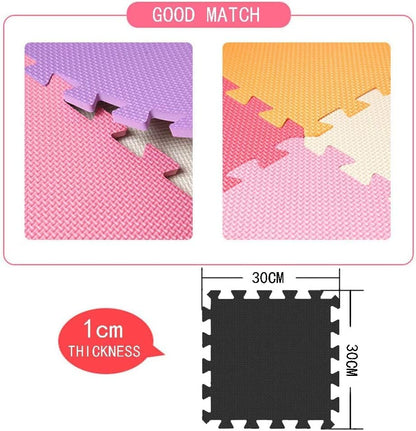 MQIAOHAM® 18 Pieces Puzzle Play Mats, Soft Baby Play Mat, Kids Interlocking Foam Floor Tiles, Toddlers Carpet Playmats