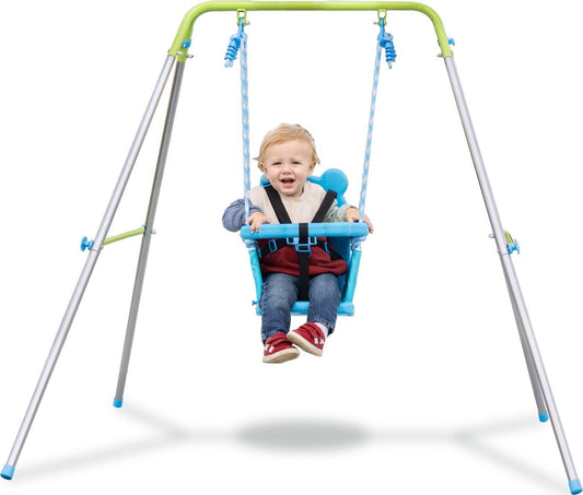 Sportspower My 1st Toddler Swing - Heavy-Duty Baby Indoor/Outdoor Swing Set with Safety Harness