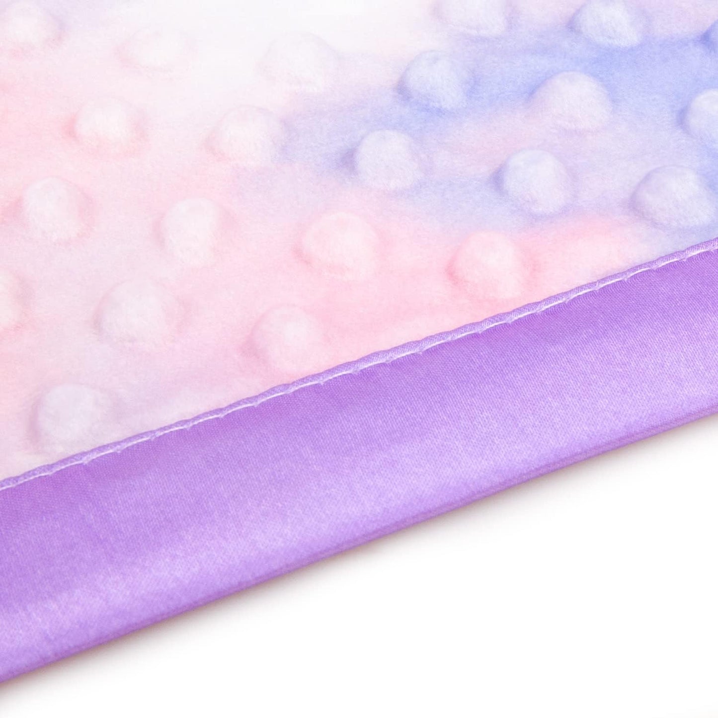 Silky Satin Baby Blanket for Girls Unique Tie Dye Minky Fabric with Soft Luxury Silk Silky Backing