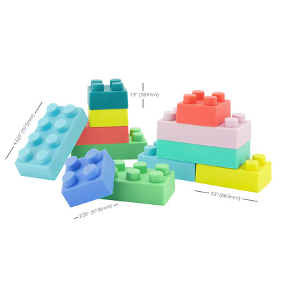 Infantino Super Soft Building Blocks, BPA-Free, 12-Piece Set