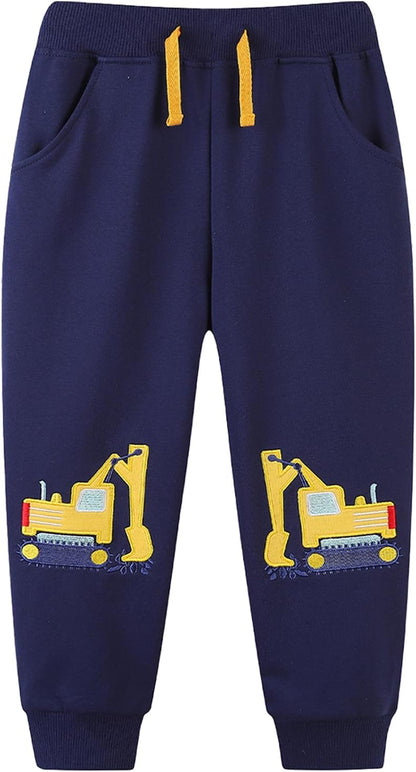 Bumeex Baby and Toddler Boys' 2-Pack Pull on French Terry Pants 1-7Y