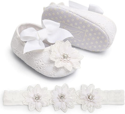Baby Shoes Mary Jane Flats Non Slip Soft Sole Infant Toddler Sneakers First Walkers Party Christmas Dress Shoes